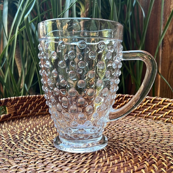 Large 40.5 oz Glass Hobnail Pitcher - Picture 8 of 13
